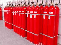 Gas fire extinguishing Gas fire extinguishing Freon provides