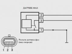 Pinapalitan ang phase sensor (camshaft position) Faulty phase sensor 2112
